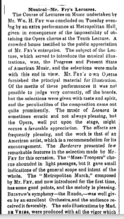 Fry lecture 1853 NYT